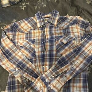Men’s pearl snap flannel shirt